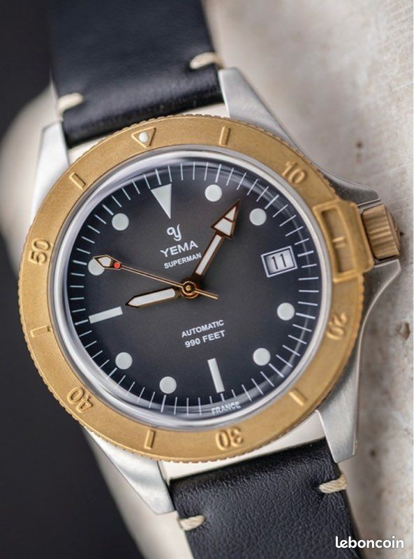 Montre De Plongée YEMA - Modèle Rare, Mécanique Manuelle, Boîtier Acier, Occasion