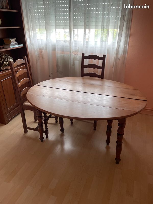 Table Ovale Extensible en Bois Massif (image 2)
