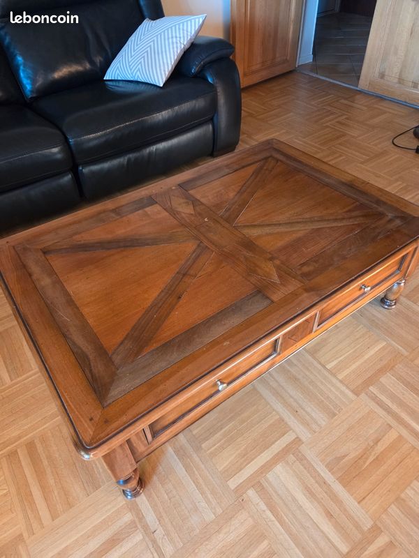 Belle table de salon bois massif (image 2)