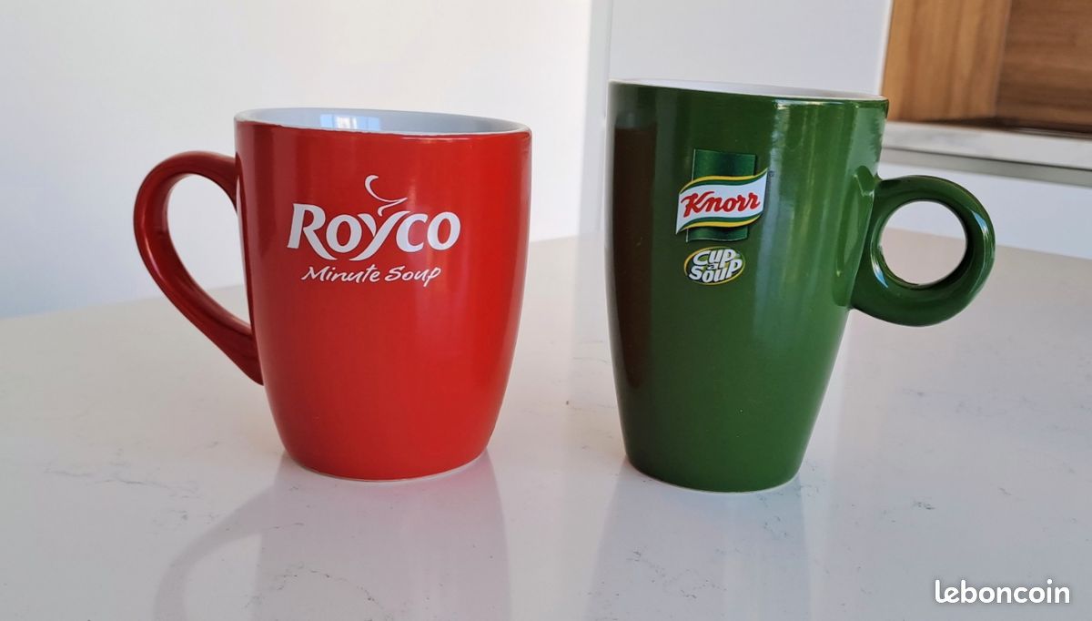 Lot de 2 mugs publicitaires Royco et Knorr (image 1)