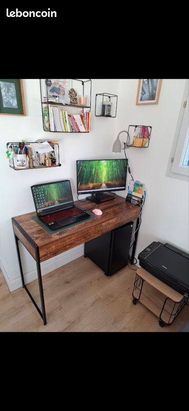 Bureau style industriel 2 tiroirs (image 2)