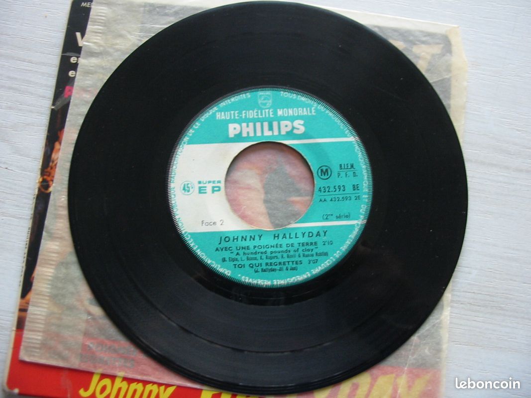 Johnny Hallyday Viens danser le twist Vinyle 45 tours (image 4)