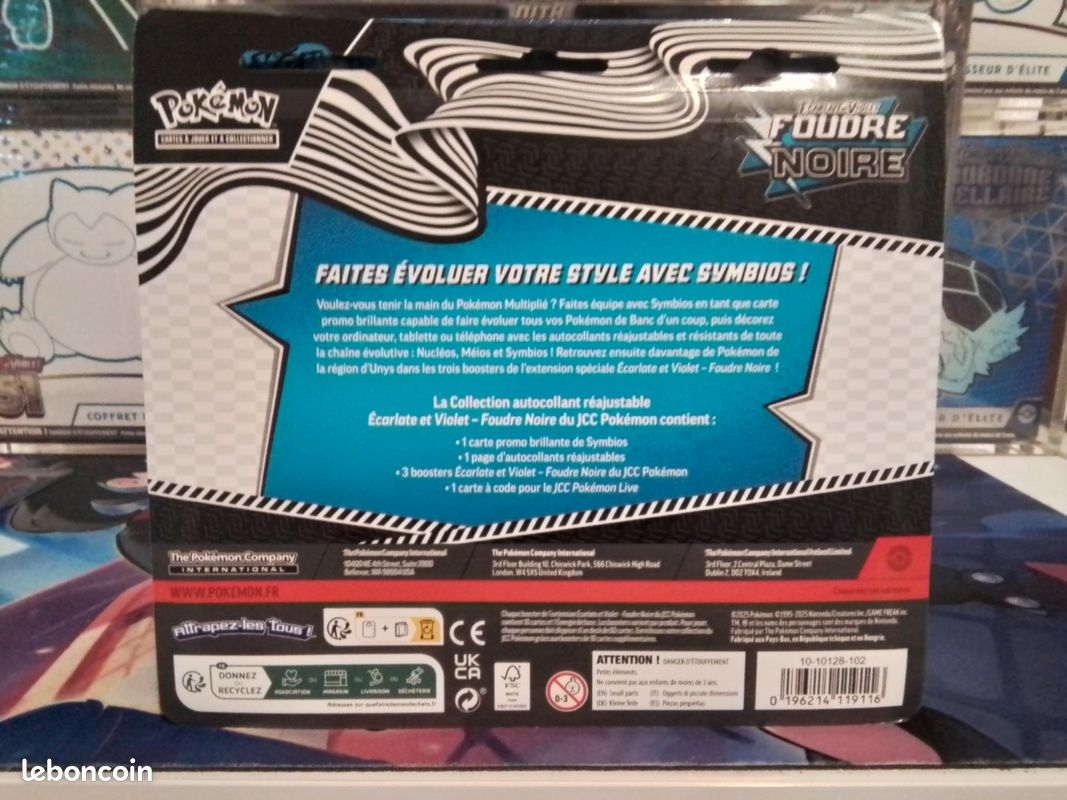 Pokémon - Tri-Pack 3 Boosters EV10.5 Foudre Noire : Symbios