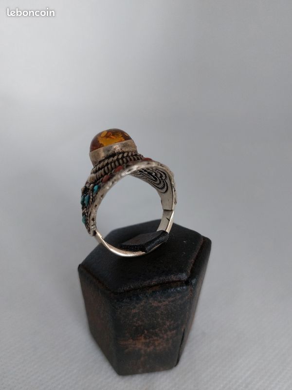 Bague Anneau En Argent Massif - Taille 63 - Bijou Occasion, Couleur Argenté