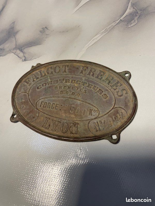 Ancienne petite plaque industrielle Falcot frères (image 1)