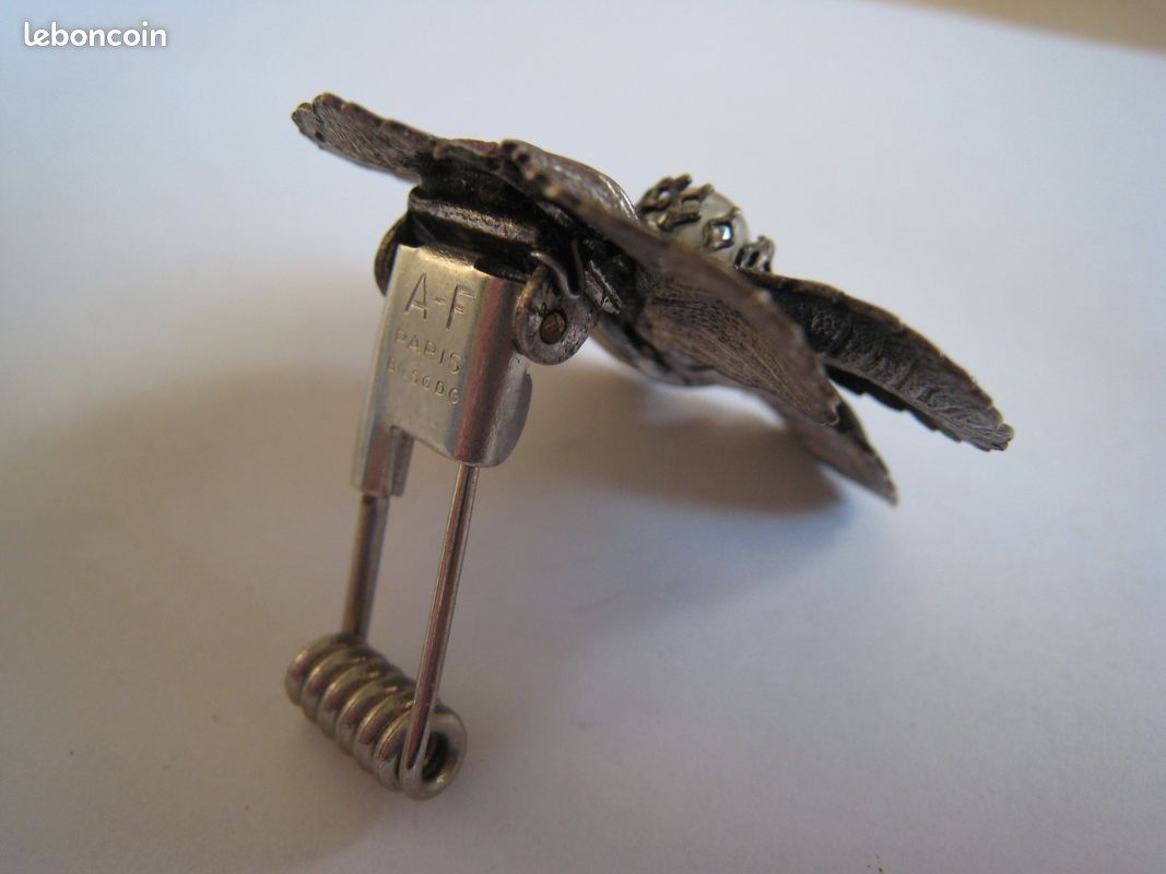 Broche vintage Yogya en argent 800 : bijoux art déco fleur de lotus javanaise - Canada