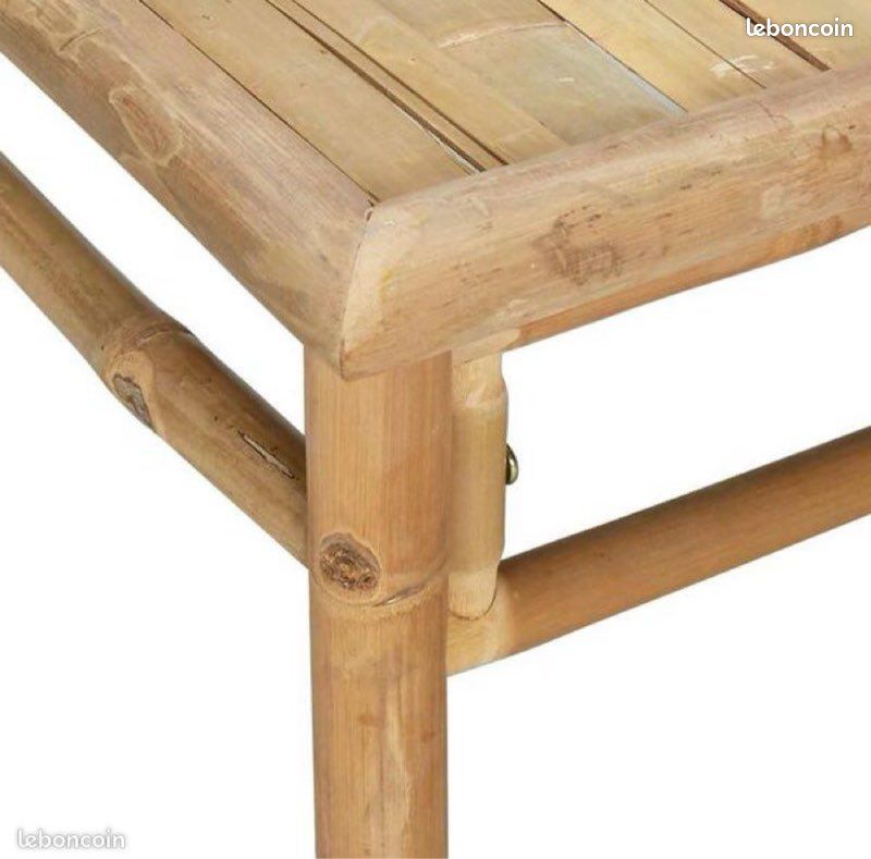 Fauteuil et petite table en bambou (image 7)