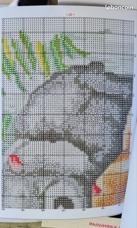 Kit broderie point de croix famille de lapin R1416 - RIOLIS
