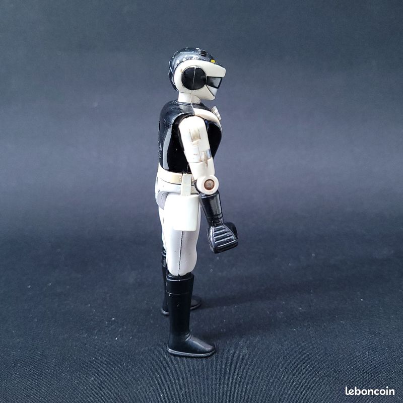Figurine Sentai Jetman Black En Vinyle Souple Vintage - Bandai - Occasion - Référence A-9