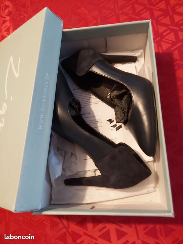 Escarpins En Cuir Bordeaux - Taille 40 - Talons Aiguilles Hauts - Excellent état (portés 3 Fois) - Marque La Redoute