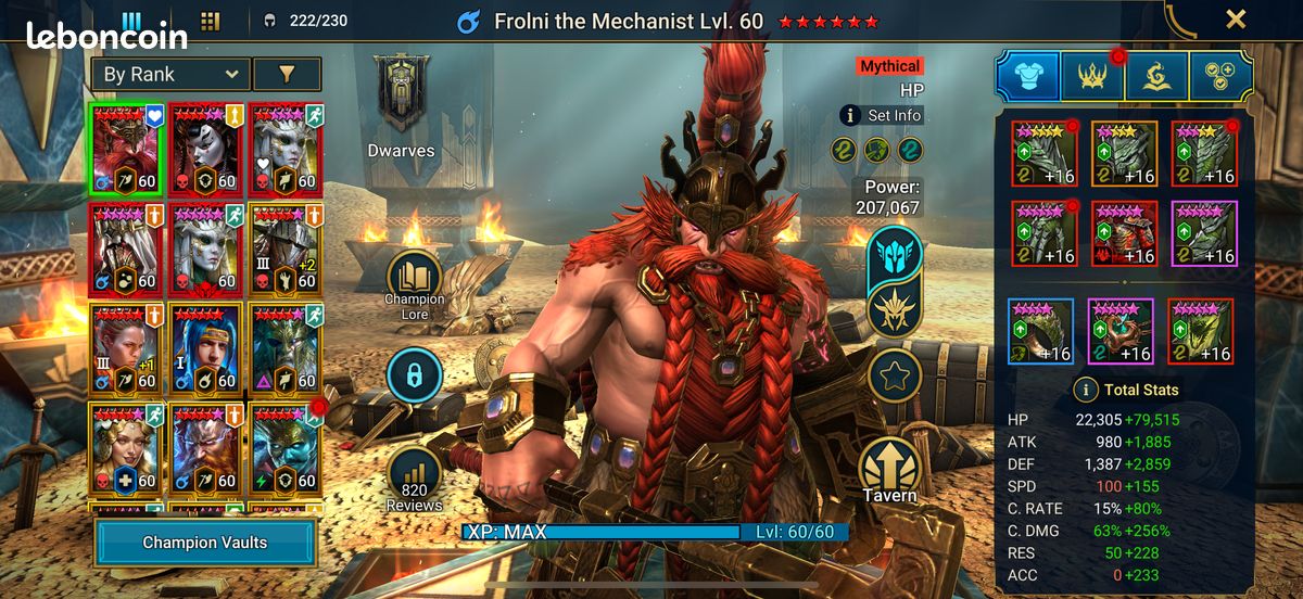 Compte Raid Shadow Legend À VENDRE! - FR