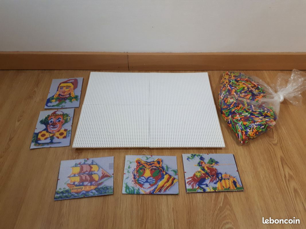 Jeu de mosaique puzzle 4 grilles avec picots 5 modèles (image 6)