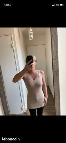 Tunique Vicxite Rouge Cerise - Taille 36 - 100% Coton - Occasion Très Bon état