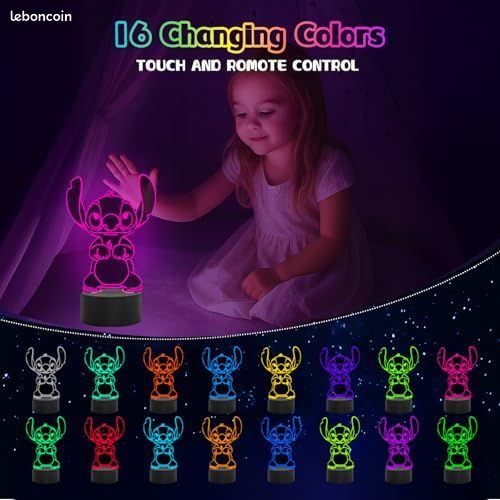 Lampe 3D Sonic avec Epée | 16 Couleurs LED et Design Unique – Veilleuse de rêve