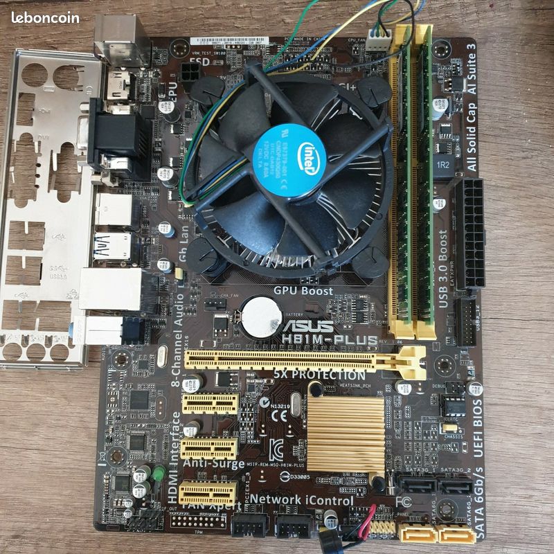 ASUS H81M-E + Intel Core i5-4570+8GB RAM Kit Carte Mère 1155