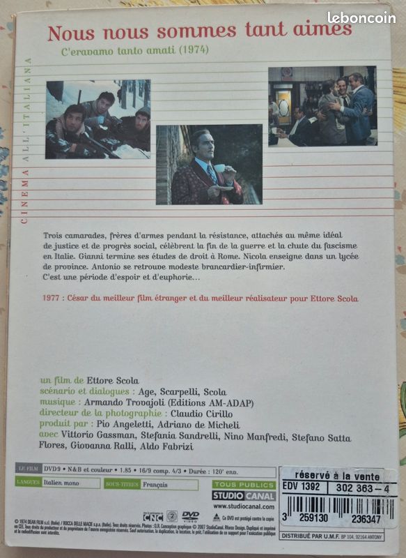 DVD Nous nous sommes tant aimés (image 2)