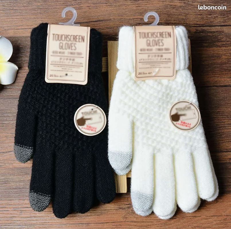 Gants tricotés tactiles pour l'hiver (image 1)