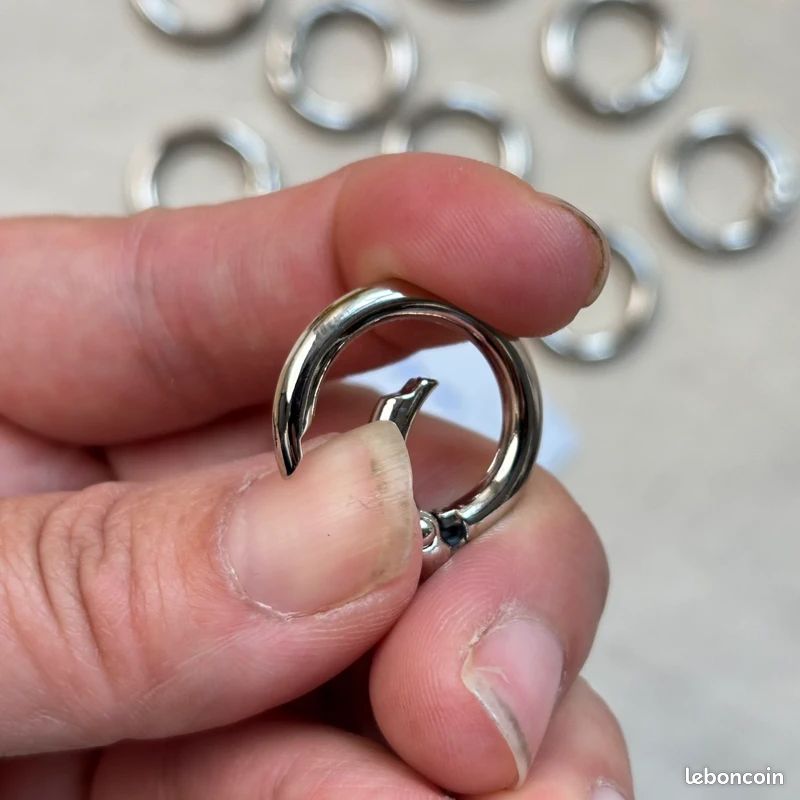 Enosea Lot De 10 Anneaux à Ressort En Alliage De Zinc, 32 Mm, Mousqueton Rond Pour Sacs, Sacs à