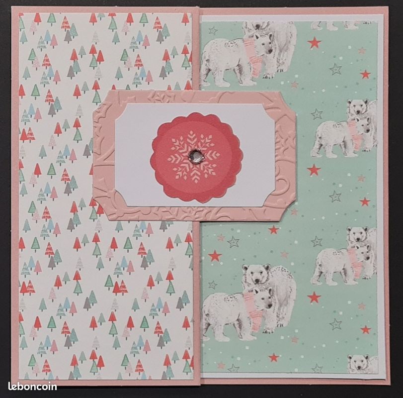 Cartes artisanales modèle unique pour les fêtes 029 (image 1)