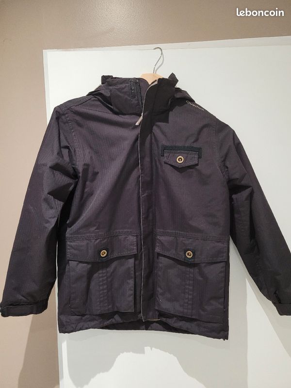 Manteau noir et beige 10 ans (image 1)