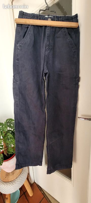 Jean Large Jambes évasées Taille XS - Bleu Clair - SheIn - Occasion Très Bon état