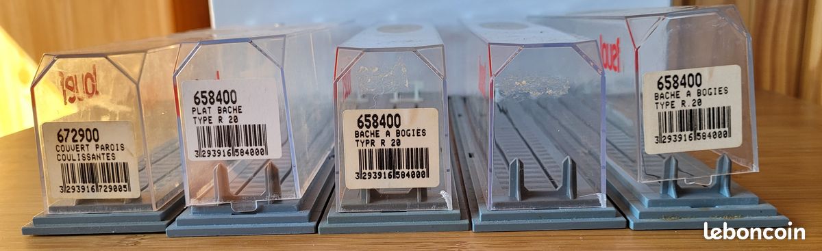 Lot De 5 Boîtes Vides Jouef – Wagons HO 1/87e – Références 6450 à 6490