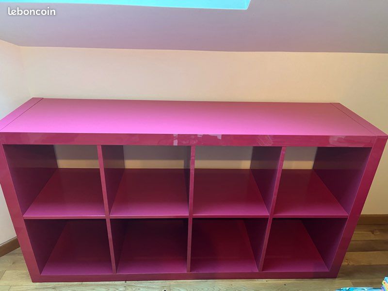Meuble étagère laqué rose IKEA (image 1)