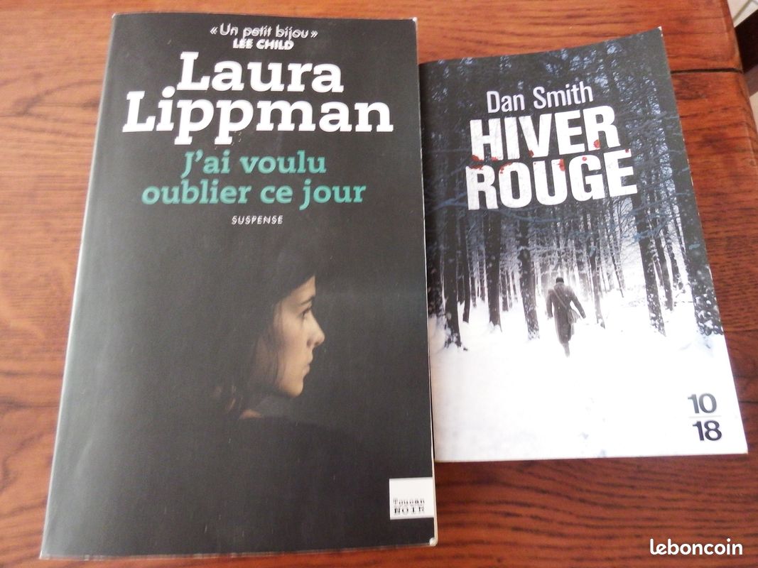 2 LIVRES "Hiver rouge" Dan SMITH et "J'ai voulu oublier ce jour" Laura LIPPMAN (image 1)