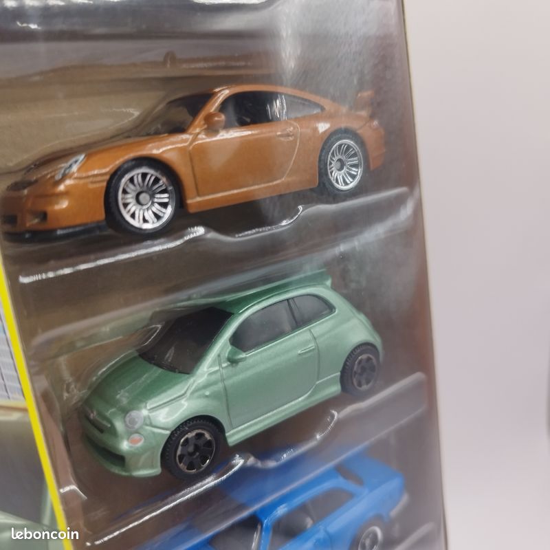 Matchbox 1/64 Pack 5 Voitures - Autobahn Express V - Porsche 911 GT3 - Fiat 500 - Neuf (image 9)