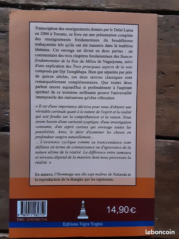 BOUDDHISME : SA SAINTETÉ LE DALAÏ-LAMA : LA FOI FONDÉE SUR LA RAISON. Livre broché grand format (image 2)