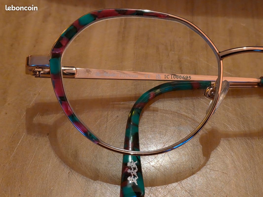 Monture De Lunettes MCS 300 Or Multicolore Ovale - Design Allemand, Neuve Sans étiquette
