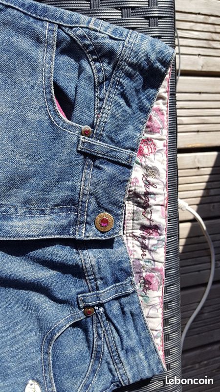 Short fille Jean sergent major 10 ans (image 3)