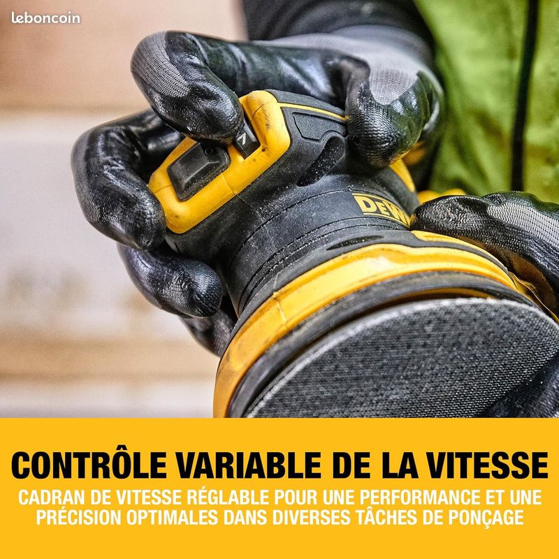 DEWALT - Ponceuse excentrique sans fil XR 18V Brushless, 125mm, Unité nue, DCW210N-XJ (image 5)
