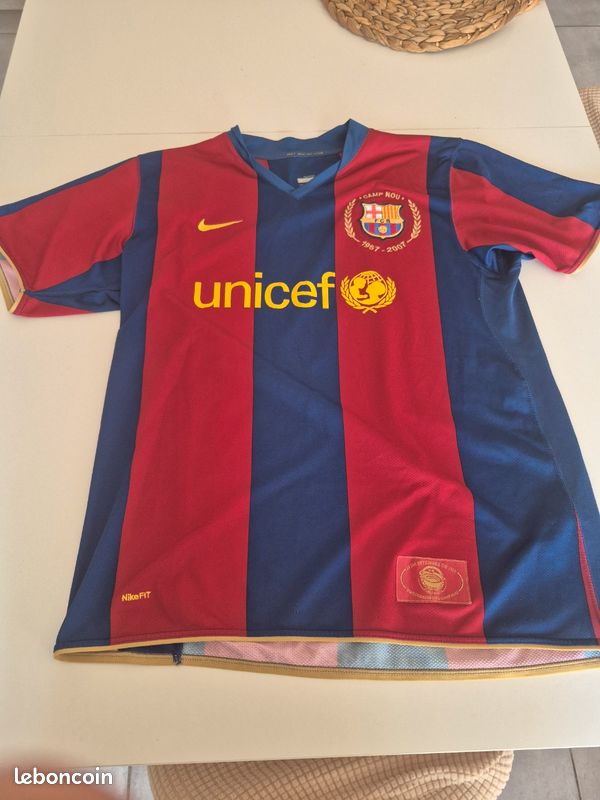 Maillot Extérieur FC Barcelone 50 Ans 2007 - Nike, Taille S