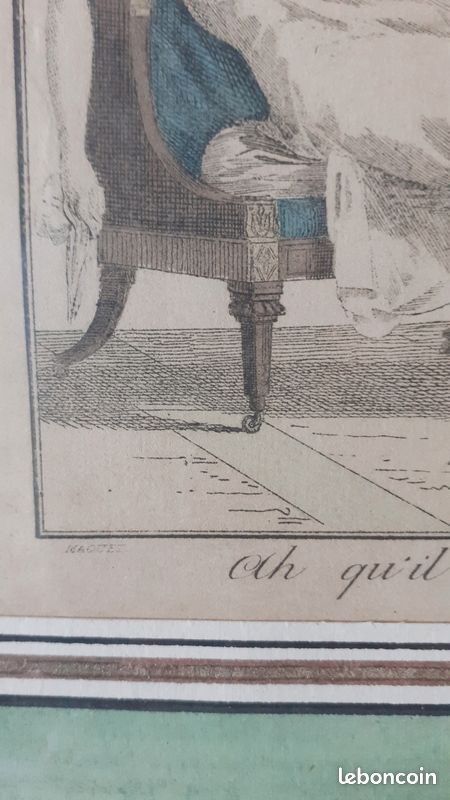 Lot de 2 gravures anciennes encadrées Maquet (image 5)