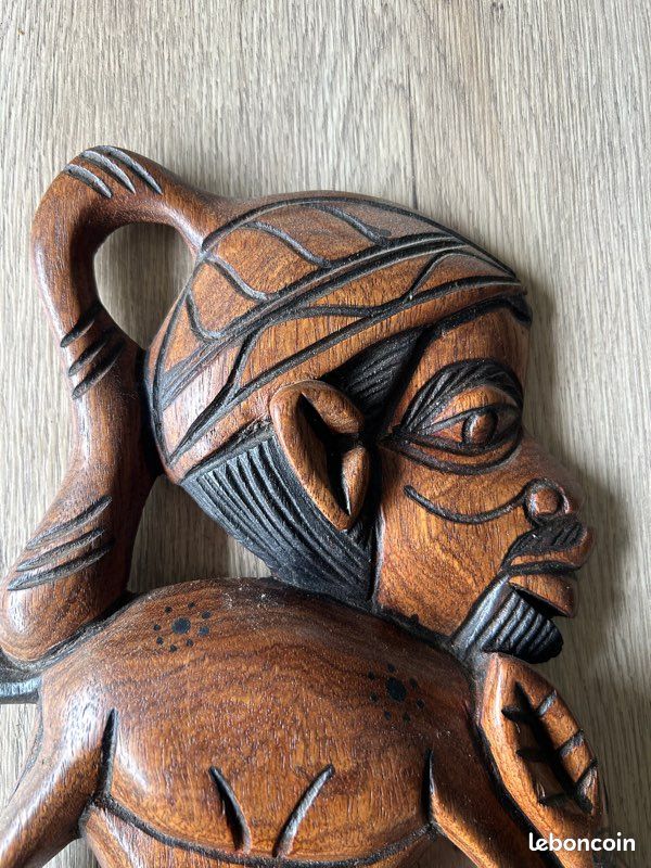 Statuettes africaines bois profil (image 5)