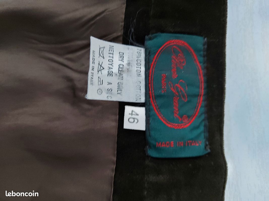 Jupe neuve Oliver Grant , velours lisse kaki foncé (image 7)