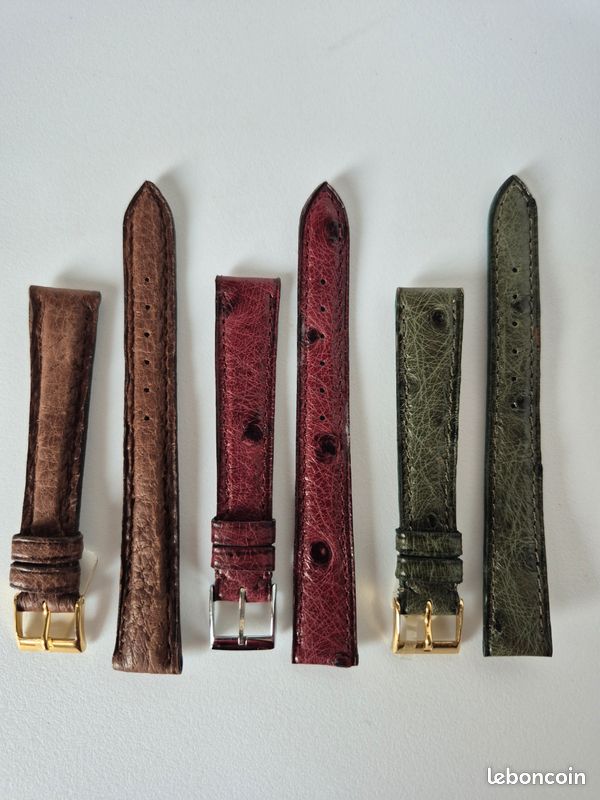 Bracelets vintage en cuir Camille Fournet 14mm (image 1)