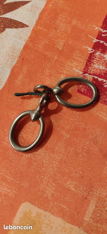 Ancien Collier De Poitrine Cuir Circle Y Pour Cheval - Modèle 4263-91 Argenté