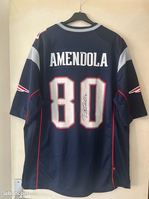 Maillot NFL Danny Amendola #80 New England Patriots Nike On Field Signé Taille L (image 1)