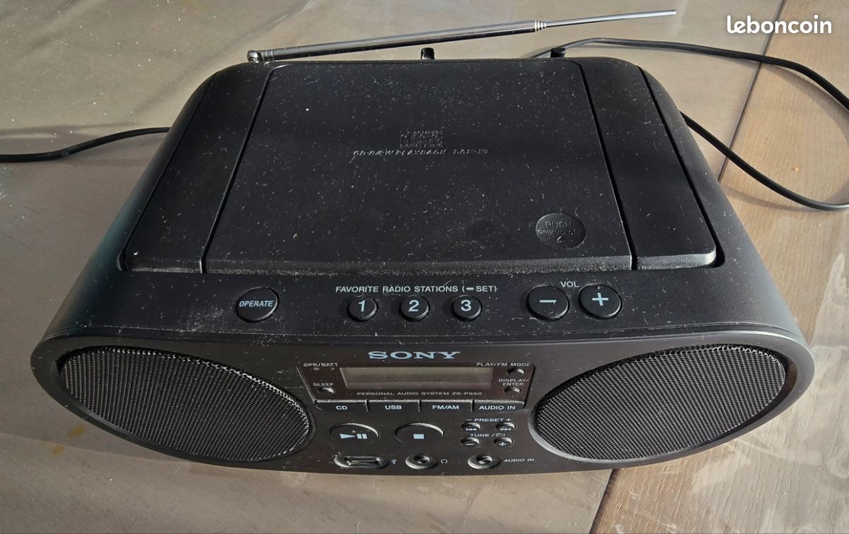 Poste CD/Tuner audio SONY ZS-PS50 Excellent État Blanc - Photo, audio & vidéo
