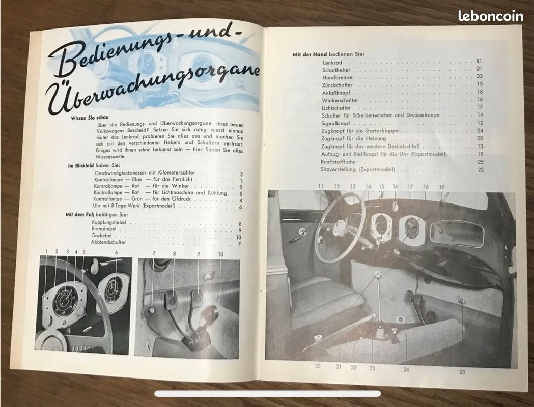 Manuel d'utilisation VW Split 1950 (image 5)