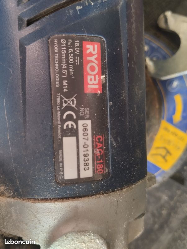 Meuleuse Ø115 mm RYOBI, sans batterie (image 3)