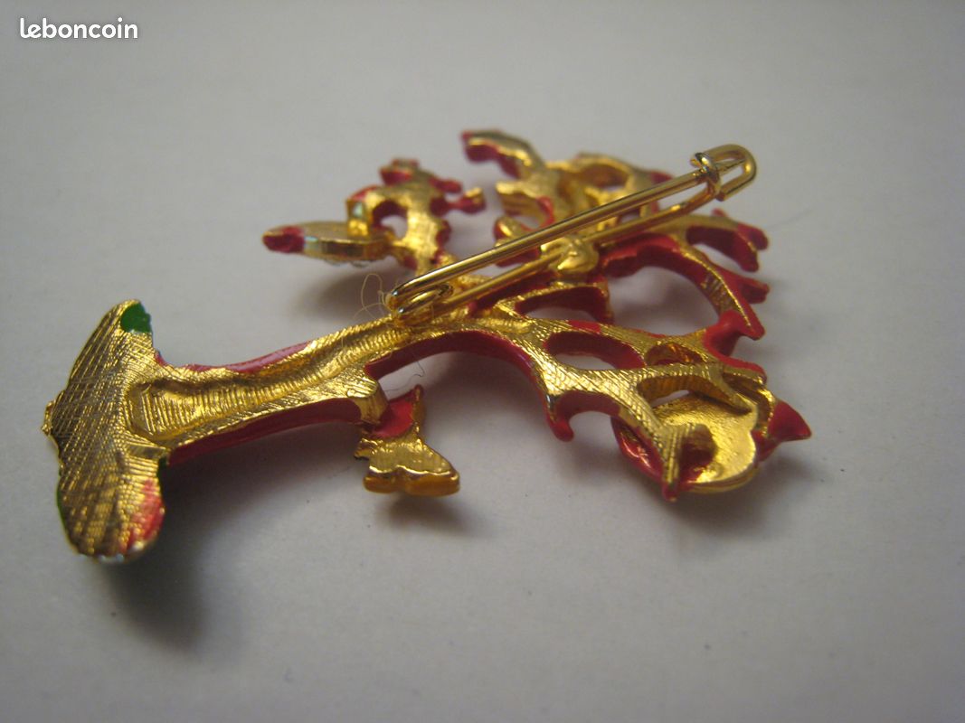 Broche arbre de vie dorée - embellissement clip bricolage