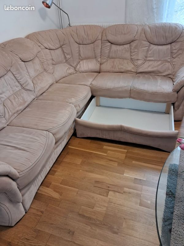 Canapé angle beige (image 2)