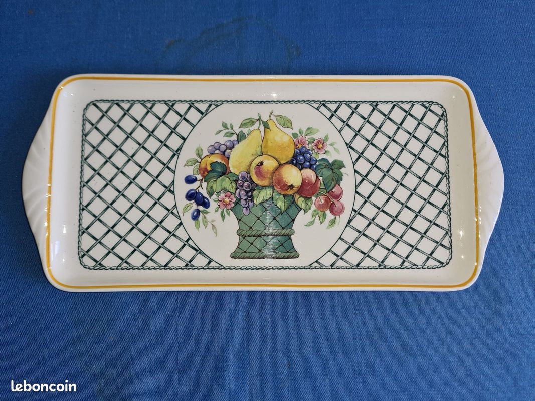Superbe plat a cake villeroy et boch modele basket (image 1)