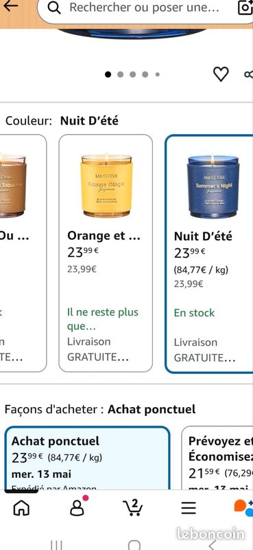 Bougie Cadeau Détente Bougie Parfumée Camélia Rouge M&SENSE - Cire Soja Naturelle 260g | 55h Combustion - Cadeau Détente Bougie Longue Durée