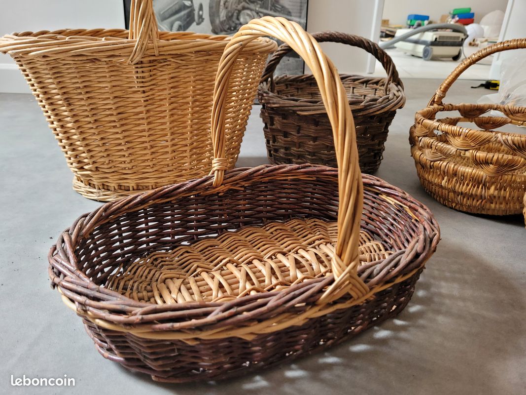 Lot de paniers et coupelles en osier (image 7)