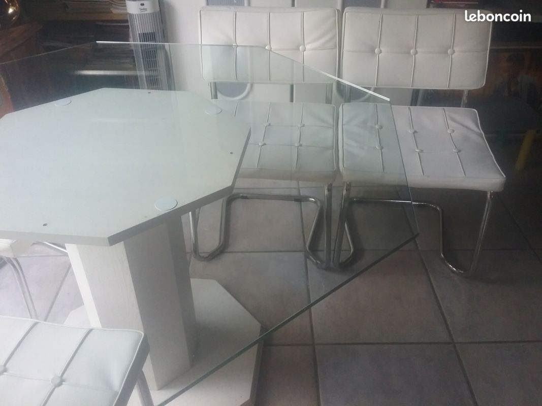 Vend table plateau en verre octogonale (image 2)