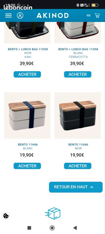 Akinod Bento Box Plus Insulated Lunch Bag Black/Khaki